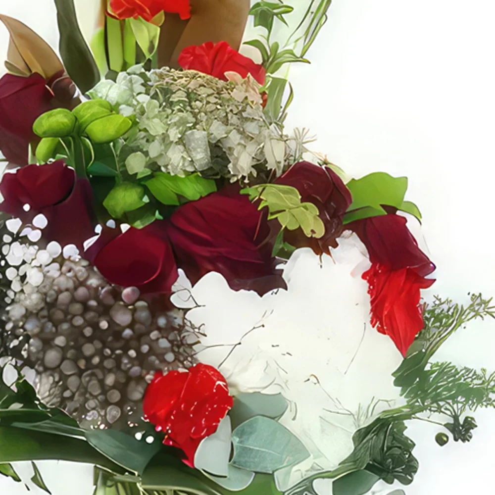 Pau bunga- Kalungan bunga dengan tangan Hermès Sejambak/gubahan bunga