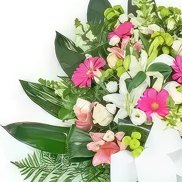 Le François flowers  -  Wreath of pink & white flowers Flower Bouquet/Arrangement