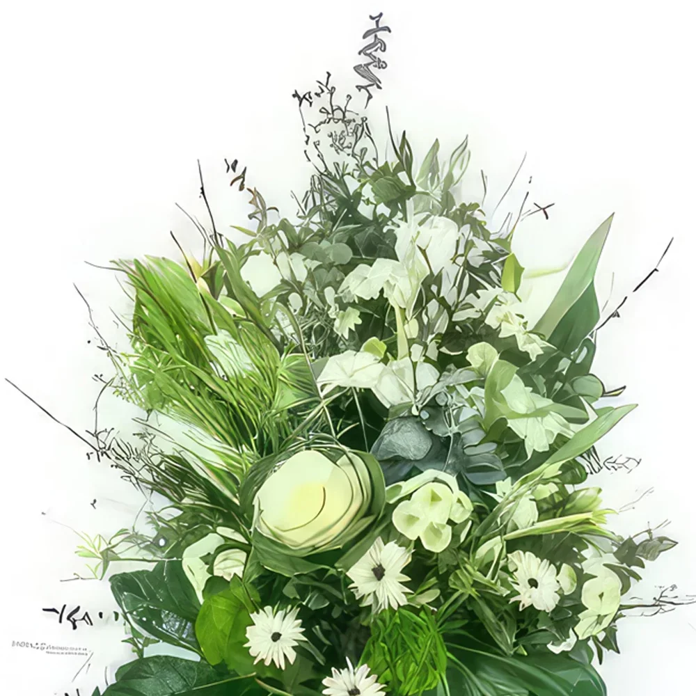 flores de Marselha- Coroa de flores costuradas Luna Bouquet/arranjo de flor
