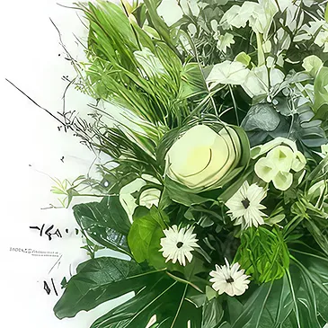 Le François flowers  -  Wreath of stitched flowers Luna Flower Bouquet/Arrangement