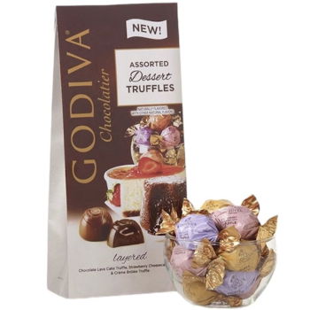 USA, United States flowers  -  Godiva Assorted Chocolate Truffles Collection Baskets Delivery