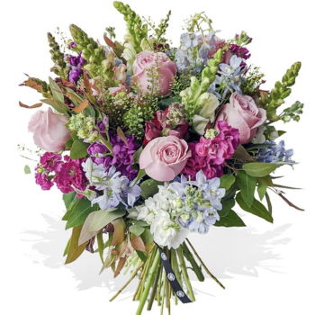 גלזגו פרחים- זר מעורב של אמא עם ורדים, סנאפדרגונים