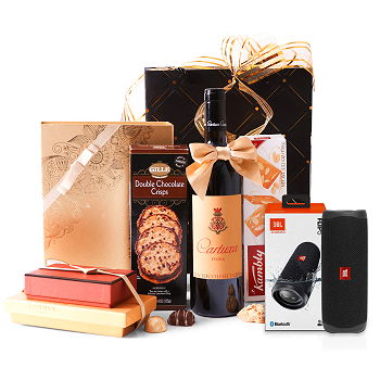 Norway flowers  -  Red Wine Rendezvous Collection with JBL Flip  Flower Delivery