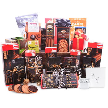 Norway flowers  -  Gourmet Sound and Sensation Crate with Apple  Flower Delivery