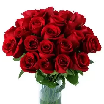 Faroe Islands flowers  -  30 Red Roses Baskets Delivery