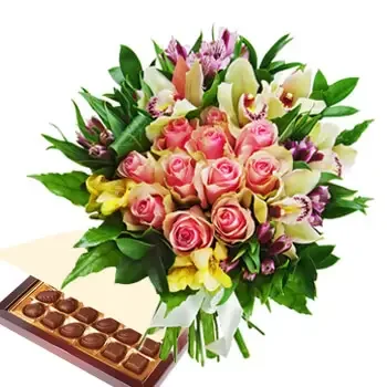 Оман цветы- Взрыв романтики с конфетами 