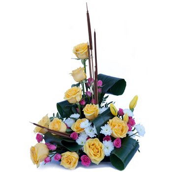 American Samoa flowers  -  Vibrant Sentiments Centerpiece Flower Delivery