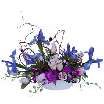 Cayman Islands flowers  -  Twilight Fancies Floral Centerpiece Flower Delivery