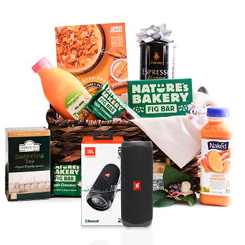 Norway flowers  -  Morning Melodies Hamper with JBL Flip 5 Flower Delivery