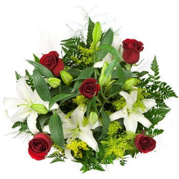 American Samoa flowers  -  Lilies and Love Bouquet Flower Delivery