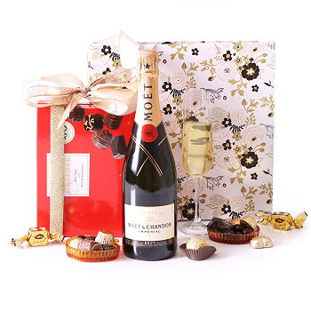 flores de Alummot- Moet e Chocolate Flor Entrega