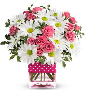USA, United States flowers  -  Pink Spring Baskets Delivery
