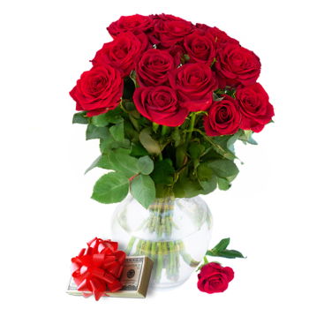 Moldova flowers  -  Gift-a-Cash Roses Bouquet Flower Delivery