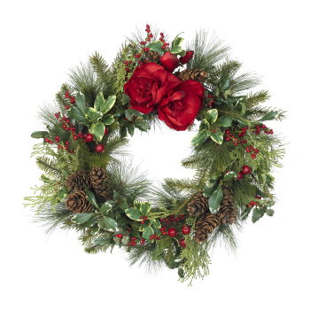 USA, United States flowers  -  Christmas Wreath Baskets Delivery