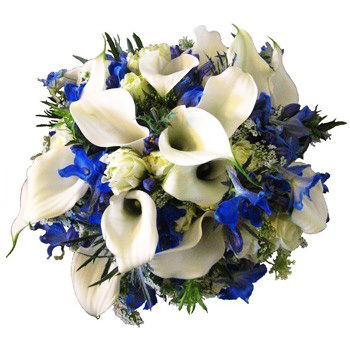 Turkmenistan flowers  -  Balance in Blue Bouquet Flower Delivery