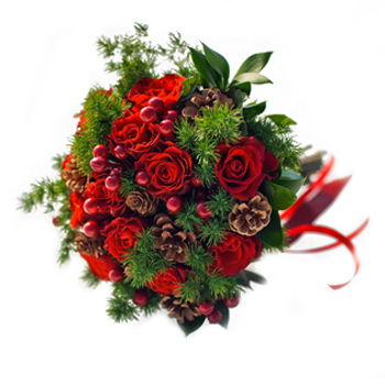 Israel flowers  -  Winter Reds Baskets Delivery