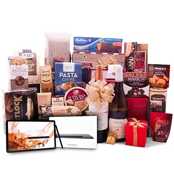 Riga-virágok- Galaxy Tab S8 és Epicurean Hamper Virág Szállítás