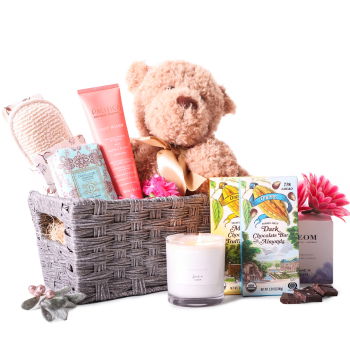 Athene flowers  -  Tranquility Spa And Treats Basket
