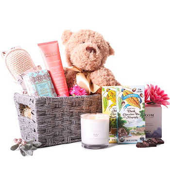 flores de Alummot- Cesta Tranquility Spa e Guloseimas Flor Entrega