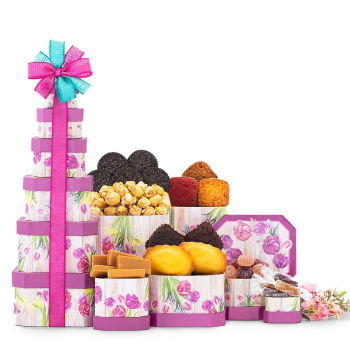 Jamaica, United States flowers  -  The Sweets Delight Tower Baskets Delivery