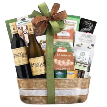 USA, United States flowers  -  Wine and More Basket Baskets Delivery