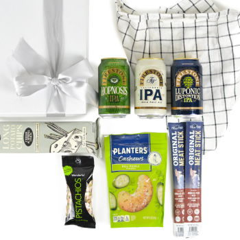 USA, United States flowers  -  Brews and Chews Gift Box Baskets Delivery