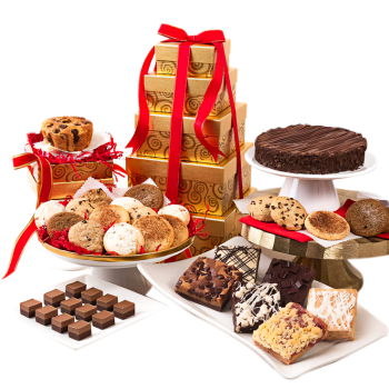 USA, United States flowers  -  Decadent Delights Tower Baskets Delivery