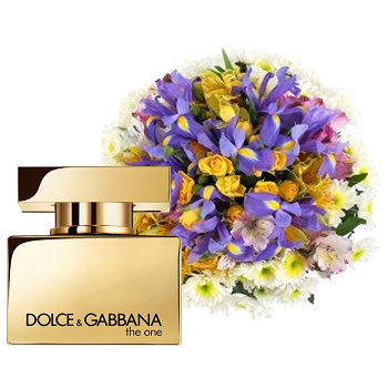 Gedziai flowers  -  Hints Of Gold with Dolce & Gabbana The One Flower Delivery