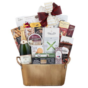 USA, United States flowers  -  Luxury Wine Gift Set Baskets Delivery