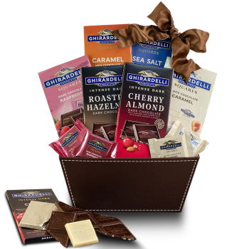USA, United States flowers  -  Ghirardelli Chocolate Basket Baskets Delivery