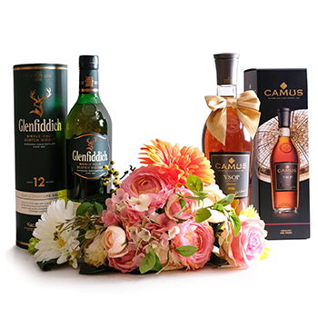 Turkmenistan flowers  -  Scotch and Cognac Giftset Flower Delivery