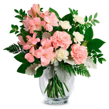 USA, United States flowers  -  Pastel Perfection Bouquet Baskets Delivery