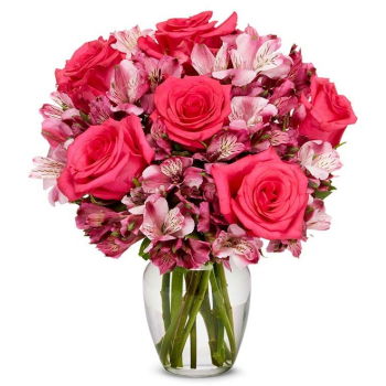 USA, United States flowers  -  Pretty, Pink, and Perfect Baskets Delivery