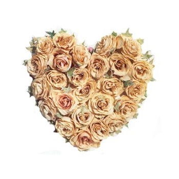 Tanzania flowers  -  Tender Rose Heart Flower Delivery