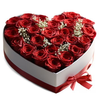 Turkmenistan flowers  -  Heart Shaped Rose Bouquet Flower Delivery