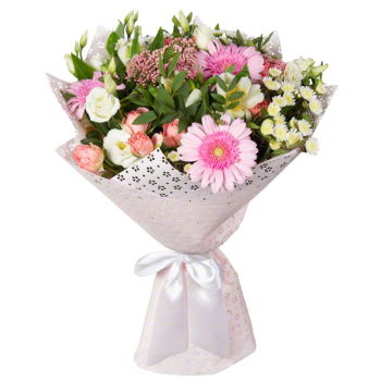 Turkmenistan flowers  -  Pink and White Bouquet Flower Delivery