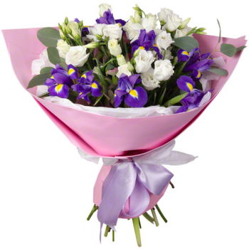 Turkmenistan flowers  -  Purple Iris Bouquet Flower Delivery