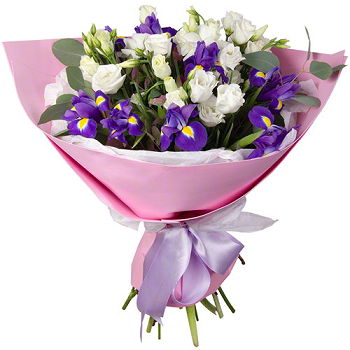 Gedziai flowers  -  Purple Iris Bouquet Flower Delivery