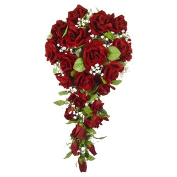 Yehud-Monosson, Israel Online Florist - Röd sammet kaskadbukett Bukett