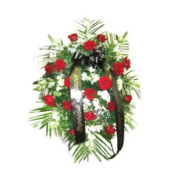 Yehud-Monosson, Israel Online Florist - Livlig begravningskrans Bukett