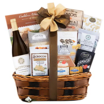 USA, United States flowers  -  White Christmas Gift Collection Baskets Delivery