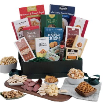 USA, United States flowers  -  Decked in Snacks Gift Basket Baskets Delivery