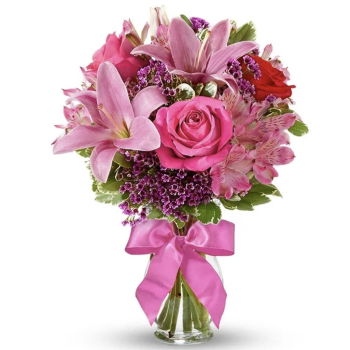 Jamaica, United States flowers  -  A Burst Of Pink Baskets Delivery