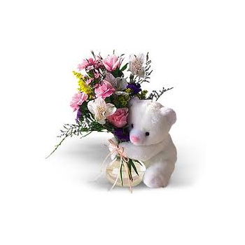 Yehud-Monosson, Israel Online Florist - Flirtig Teddy Bukett