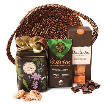 flores de Alummot- Conjunto de biscoitos amanteigados e chá Flor Entrega