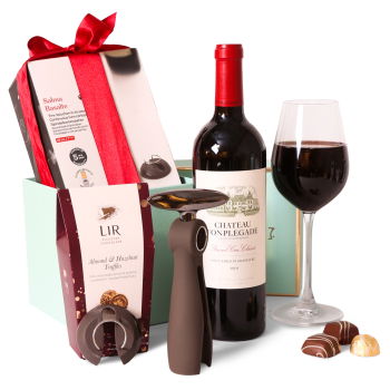 Kazakhstan flowers  -  French Wine and Chocolate Splendor Baskets Delivery