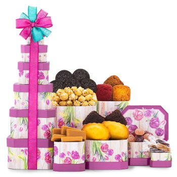 USA, United States flowers  -  Tower of Tuscan Treats Baskets Delivery