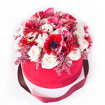 Gedziai flowers  -  Hat Box Love Flower Delivery