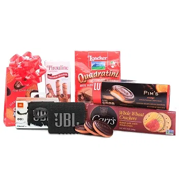Riga-virágok- Connoisseur Delight csomag JBL Go 3-mal Virág Szállítás