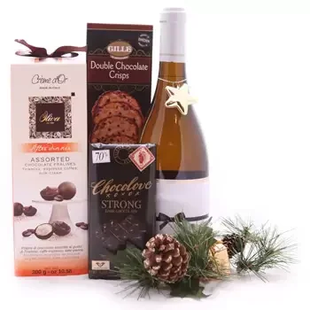 Denmark flowers  -  Sweetest Holiday Toast Set Baskets Delivery